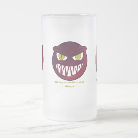 Scary monster never sleeps. mattglas bierglas (Mittel)