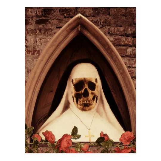 Scary Nun Postkarte