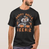 Scary Pumpkin Bat Funny Witch Hat Dachshund Dog Ha T-Shirt (Vorderseite)