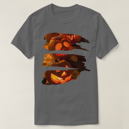 Scary pumpkin faces  Scary jack o lantern Spooky H T-Shirt (Design vorne)