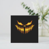 Scary Pumpkin Halloween Face Gift Idea Einladung (Stehend Vorderseite)