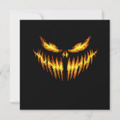 Scary Pumpkin Halloween Face Gift Idea Einladung (Vorderseite)