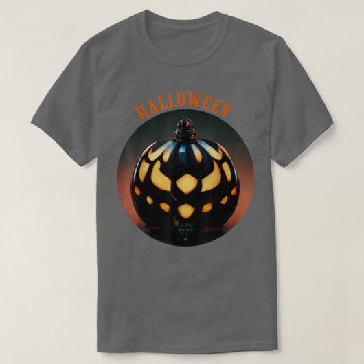 Scary Pumpkin Halloween, JackOLantern Head Face Sc T-Shirt (Design vorne)
