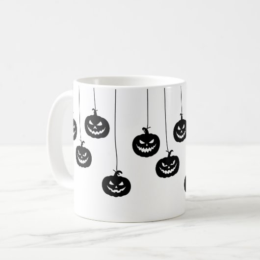 Scary Pumpkin hanging Kaffeetasse (Vorderseite Links)