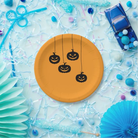 Scary Pumpkin hanging Pappteller (Party)