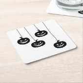 Scary Pumpkin hanging Rechteckiger Pappuntersetzer (angewinkelt)