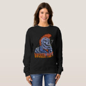 Scary Rocker party Skull horns horror Sweatshirt (Vorne ganz)