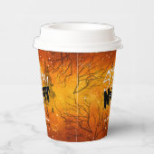 Scary Scary Night Halloween Orange ID946 Pappbecher (Rechts)