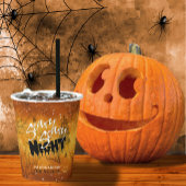 Scary Scary Night Halloween Orange ID946 Pappbecher