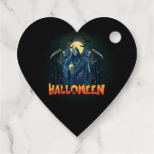 Scary Skeleton Night Halloween, mein Halloween Moo Geschenkanhänger (Rückseite)