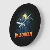 Scary Skeleton Night Halloween, mein Halloween Moo Große Wanduhr (Winkel)