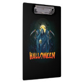 Scary Skeleton Night Halloween, mein Halloween Moo Klemmbrett (Rechts)