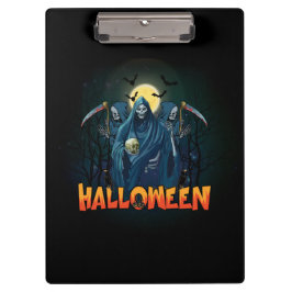 Scary Skeleton Night Halloween, mein Halloween Moo Klemmbrett