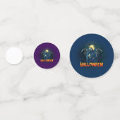 Scary Skeleton Night Halloween, mein Halloween Moo Konfetti (Rückseiten)