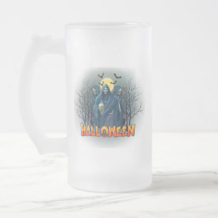 Scary Skeleton Night Halloween, mein Halloween Moo Mattglas Bierglas