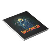 Scary Skeleton Night Halloween, mein Halloween Moo Notizblock (angewinkelt)