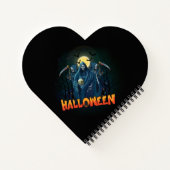 Scary Skeleton Night Halloween, mein Halloween Moo Notizblock (Rückseite)