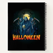 Scary Skeleton Night Halloween, mein Halloween Moo Notizblock (Rückseite)