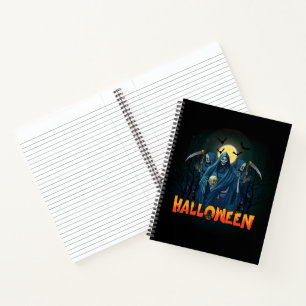 Scary Skeleton Night Halloween, mein Halloween Moo Notizblock