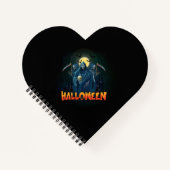 Scary Skeleton Night Halloween, mein Halloween Moo Notizblock (Vorderseite)