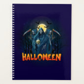 Scary Skeleton Night Halloween, mein Halloween Moo Planer (Vorderseite)