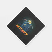 Scary Skeleton Night Halloween, mein Halloween Moo Serviette (Ecke)