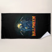 Scary Skeleton Night Halloween, mein Halloween Moo Strandtuch (Vorderseite)