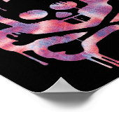 Scary Skull And Crossbones Bad Rabbit Horror Bunny Poster (Ecke)
