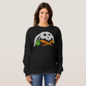 Scary Skull And Crossbones Bad Rabbit Horror Bunny Sweatshirt (Vorne ganz)