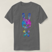 Scary Skull And Crossbones Bad Rabbit Horror Bunny T-Shirt (Design vorne)
