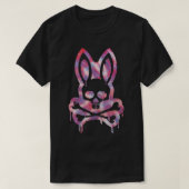 Scary Skull And Crossbones Bad Rabbit Horror Bunny T-Shirt (Design vorne)