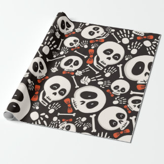 Scary Skull Halloween Pattern Geschenkpapier