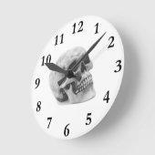 Scary Skull Halloween Runde Wanduhr (Winkel)