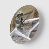 Scary Skull Runde Wanduhr (Winkel)