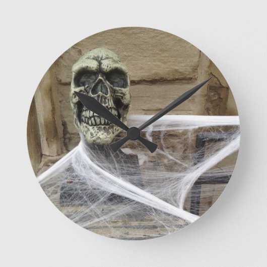 Scary Skull Runde Wanduhr (Vorderseite)