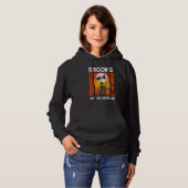 Scary Spooky Halloween Haunted Castle Night Broom Hoodie (Vorne ganz)