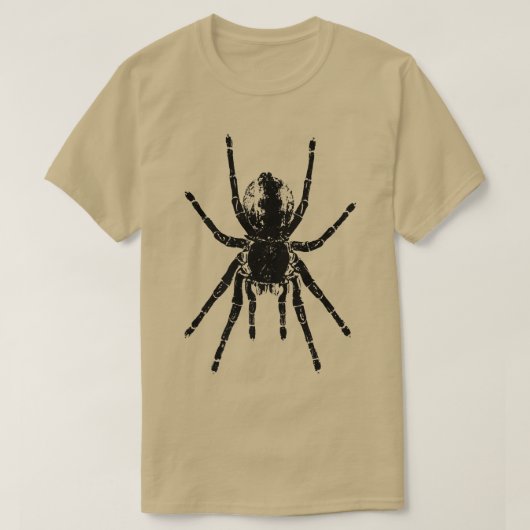 Scary Tarantula Spider Black Arachnid  T-Shirt (Design vorne)