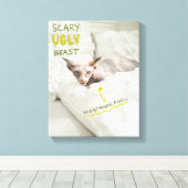 Scary Ugly Cat Leinwanddruck (Insitu (Holzboden))