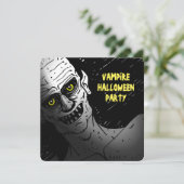 Scary Vampire Halloween Party Invitation Einladung (Stehend Vorderseite)