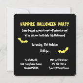 Scary Vampire Halloween Party Invitation Einladung (Rückseite)