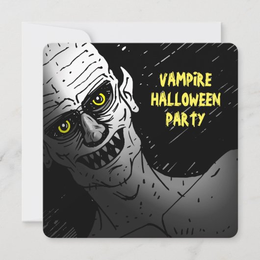Scary Vampire Halloween Party Invitation Einladung (Vorderseite)
