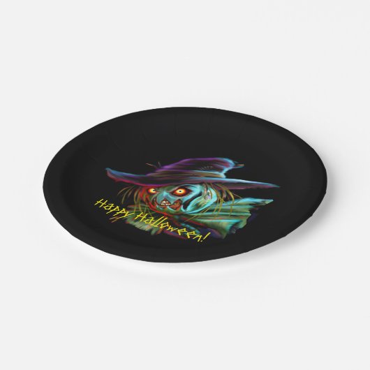 ScaryCrow-Papierplatte Pappteller (Schrägansicht)