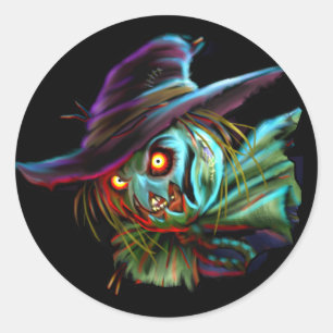 ScaryCrow Scarecrow mit leuchtenden Augen Sticker
