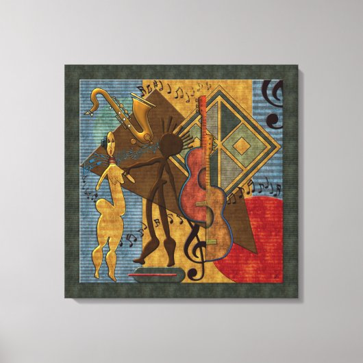 Scat Masters Jazz Serie Wrapped Canvas Leinwanddruck (Vorderseite)