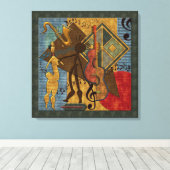 Scat Masters Jazz Serie Wrapped Canvas Leinwanddruck (Insitu (Holzboden))