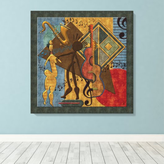 Scat Masters Jazz Serie Wrapped Canvas Leinwanddruck (Insitu (Holzboden))