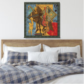 Scat Masters Jazz Serie Wrapped Canvas Leinwanddruck (Insitu (Schlafzimmer))