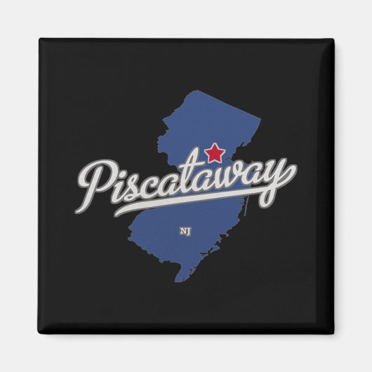 Scataway New Jersey Nj Map Magnet (Vorne)