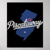 Scataway New Jersey Nj Map Poster (Vorne)