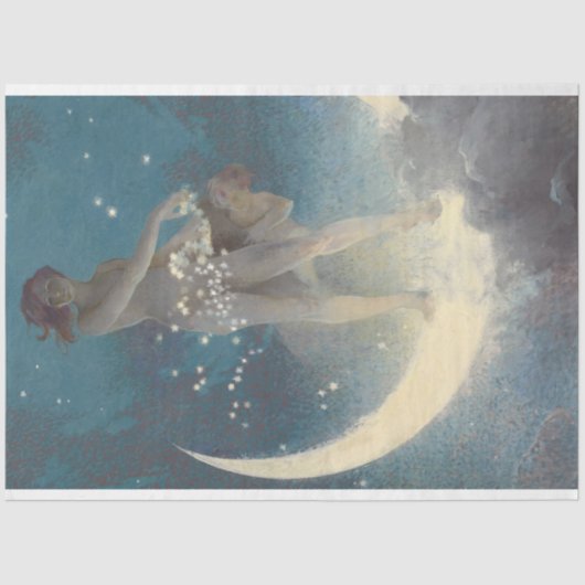 Scatering Stars Artwork Blue Art Decoupage Seidenpapier (Vorderseite)